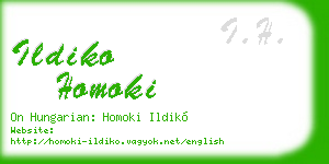 ildiko homoki business card