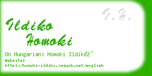 ildiko homoki business card